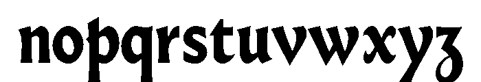 AlmostDisplay GothicBlack Font LOWERCASE