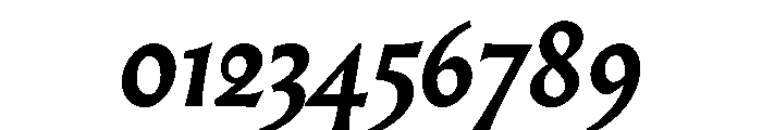 AlmostDisplay GothicBoldItalic Font OTHER CHARS