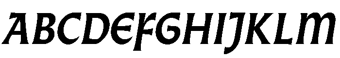 AlmostDisplay GothicBoldItalic Font UPPERCASE