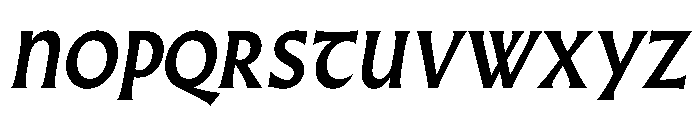 AlmostDisplay GothicBoldItalic Font UPPERCASE