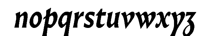 AlmostDisplay GothicBoldItalic Font LOWERCASE