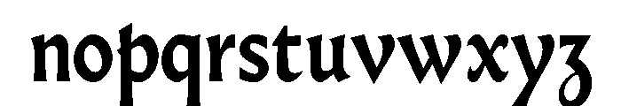 AlmostDisplay GothicBold Font LOWERCASE