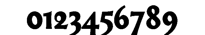 AlmostDisplay GothicHeavy Font OTHER CHARS