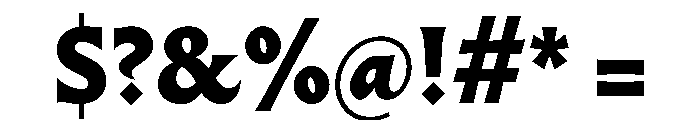 AlmostDisplay GothicHeavy Font OTHER CHARS