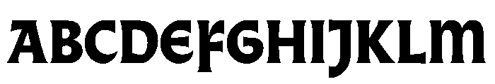 AlmostDisplay GothicHeavy Font UPPERCASE