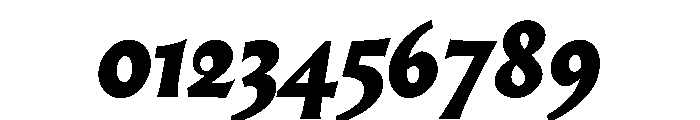 AlmostDisplay GothicHeavyItalic Font OTHER CHARS