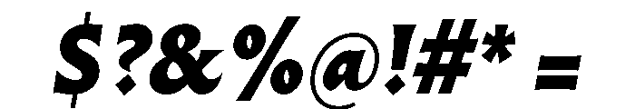 AlmostDisplay GothicHeavyItalic Font OTHER CHARS