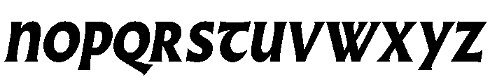 AlmostDisplay GothicHeavyItalic Font UPPERCASE