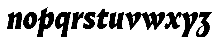 AlmostDisplay GothicHeavyItalic Font LOWERCASE