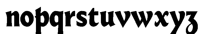 AlmostDisplay GothicHeavy Font LOWERCASE