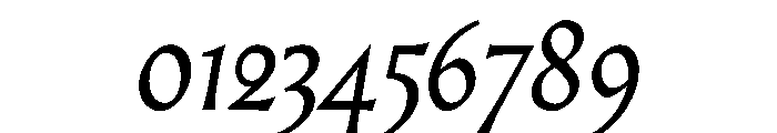 AlmostDisplay GothicItalic Font OTHER CHARS
