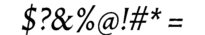 AlmostDisplay GothicItalic Font OTHER CHARS