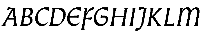 AlmostDisplay GothicItalic Font UPPERCASE