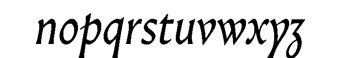 AlmostDisplay GothicItalic Font LOWERCASE