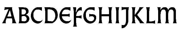 AlmostDisplay GothicMedium Font UPPERCASE