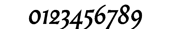 AlmostDisplay GothicMediumItalic Font OTHER CHARS