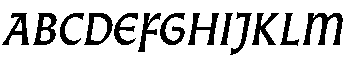 AlmostDisplay GothicMediumItalic Font UPPERCASE