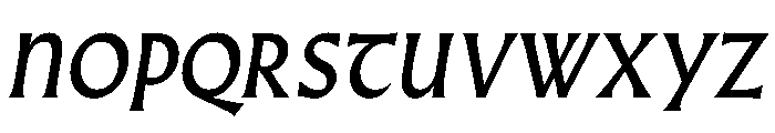 AlmostDisplay GothicMediumItalic Font UPPERCASE