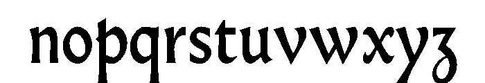 AlmostDisplay GothicMedium Font LOWERCASE