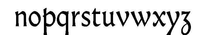 AlmostDisplay Gothic Font LOWERCASE