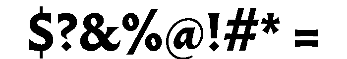 AlmostDisplay RomanBlack Font OTHER CHARS