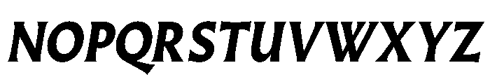 AlmostDisplay RomanBlackItalic Font UPPERCASE