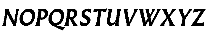 AlmostDisplay RomanBoldItalic Font UPPERCASE