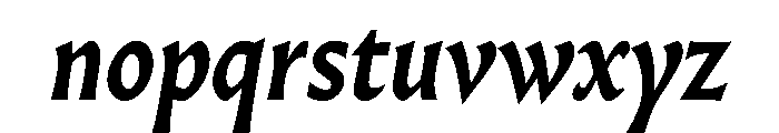 AlmostDisplay RomanBoldItalic Font LOWERCASE