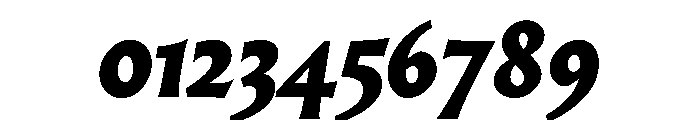 AlmostDisplay RomanHeavyItalic Font OTHER CHARS