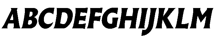 AlmostDisplay RomanHeavyItalic Font UPPERCASE