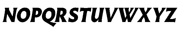 AlmostDisplay RomanHeavyItalic Font UPPERCASE