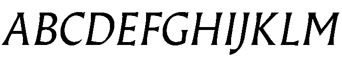 AlmostDisplay RomanItalic Font UPPERCASE