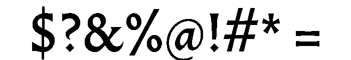 AlmostDisplay RomanMedium Font OTHER CHARS