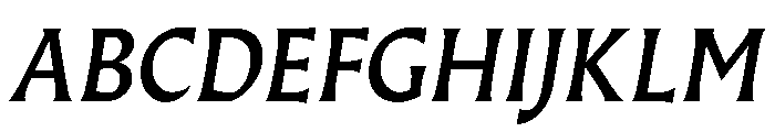 AlmostDisplay RomanMediumItalic Font UPPERCASE