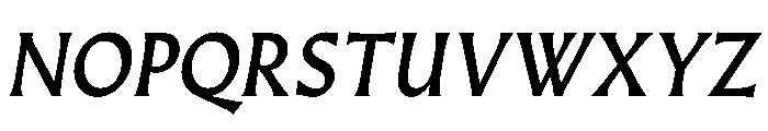 AlmostDisplay RomanMediumItalic Font UPPERCASE