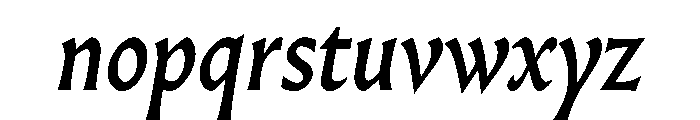 AlmostDisplay RomanMediumItalic Font LOWERCASE