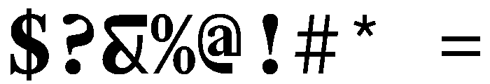 AlohaVAR Black Instance Font OTHER CHARS