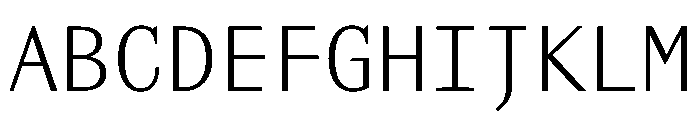 AlohaVAR Light Instance Font UPPERCASE