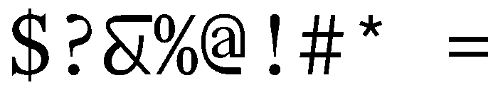 AlohaVAR Regular Instance Font OTHER CHARS