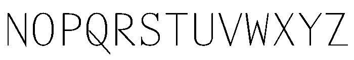 AlohaVAR Thin Instance Font UPPERCASE