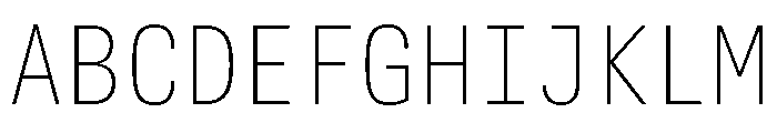 Alpaga CondensedThin B96b6754 Font UPPERCASE