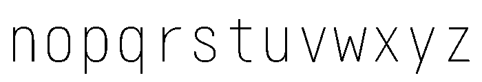 Alpaga CondensedThin B96b6754 Font LOWERCASE
