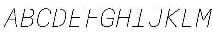 Alpaga ThinItalic A8583119 Font UPPERCASE