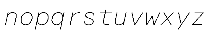 Alpaga ThinItalic A8583119 Font LOWERCASE