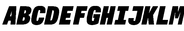 AlpagaVAR CondensedBlackItalic Instance Font UPPERCASE