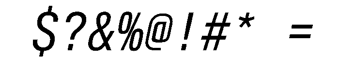 AlpagaVAR CondensedBookItalic Instance Font OTHER CHARS