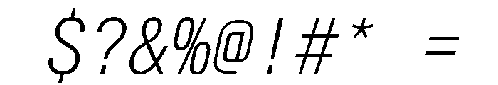 AlpagaVAR CondensedExtraLightItalic Instance Font OTHER CHARS
