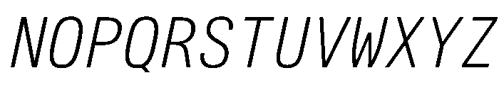 AlpagaVAR CondensedExtraLightItalic Instance Font UPPERCASE