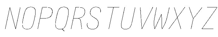 AlpagaVAR CondensedHairlineItalic Instance Font UPPERCASE