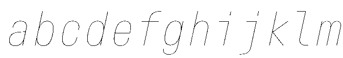 AlpagaVAR CondensedHairlineItalic Instance FONT